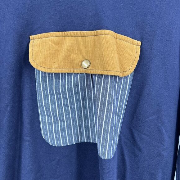 WON Woolf Originals‎ New York Blue Front Pocket Hoodie Medium - Picture 2 of 6